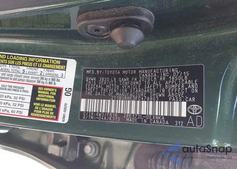 2015 Toyota Corolla Le from USA, damaged, VIN 2T1BURHE3FC478803